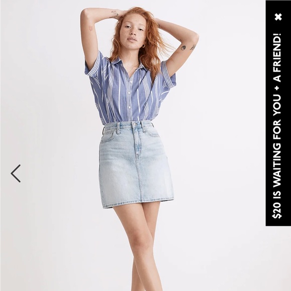 Madewell Dresses & Skirts - Madewell Denim High-Waist Straight Mini Skirt